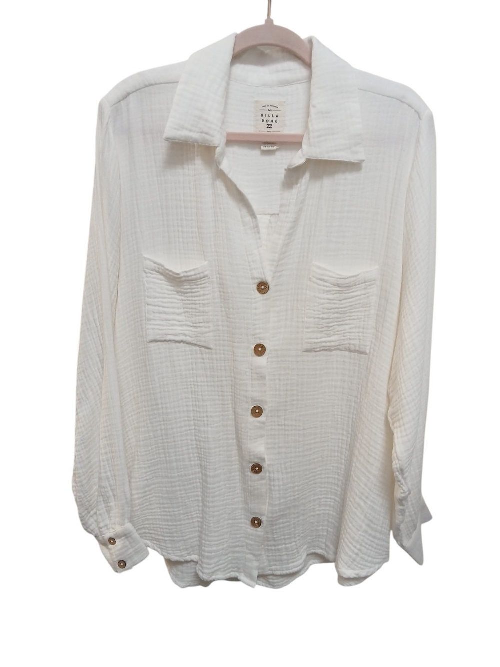 Billabong Swell Woven Button-Up Shirt 100% Cotton Gauze #104